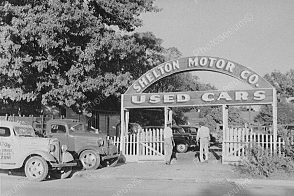 Shelton Motor Co. Used Car Lot Nostalgic 4x6 Reprint Of Old Photo